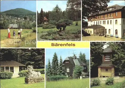 Baerenfels Erzgebirge Kurpark FDGB Erholungsheim Ortsmotiv Glockenspiel Meissner Porzellan Kat. Altenberg