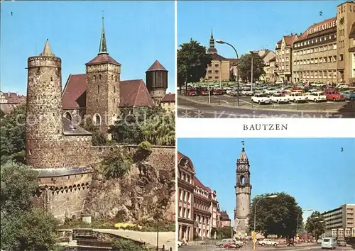 Bautzen Alte Wasserkunst Kirche Platz der Roten Armee Reichenturm Kat. Bautzen