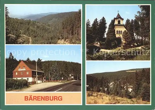 Baerenburg Sachsen Panorama Langer Grund Oberbaerenburg Waldkapelle HO Gaststaette Waldbaerenburg Kat. Altenberg