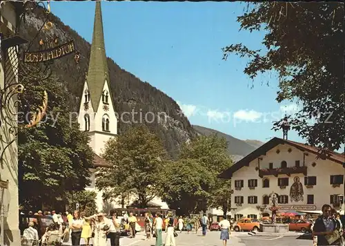 Mayrhofen Zillertal Strassenbild mit Gasthof Kramerwirt Kat. Mayrhofen