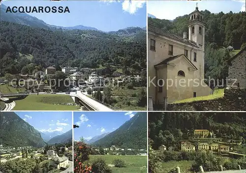Acquarossa Total und Teilansichten Kirche Valle di Blenio Kat. Acquarossa