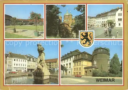 Weimar Thueringen Orangerie Grabkapelle Maria Pawlowna HOG Zum weissen Schwan Neptunbrunnen Markt Bibliotheksturm Kat. Weimar