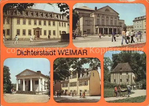 Weimar Thueringen Goethehaus Dt Nationaltheater Roem Haus Schillerhaus Goethes Gartenhaus Kat. Weimar