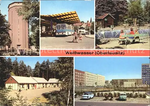 Weisswasser Oberlausitz Wasserturm Busbahnhof Tierpark Pionierlager Ph Mueller Wohnkomplex Leninring Kat. Weisswasser