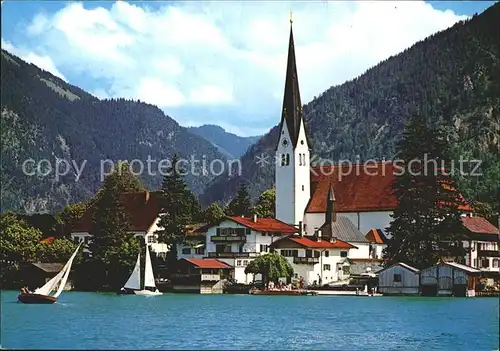 Rottach Egern Tegernsee Egener Bucht Kath Kirche  Kat. Rottach Egern