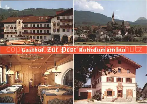 Rohrdorf Inn Gasthof Pension Zur Post Gastraum Ortsansicht Kat. Rohrdorf