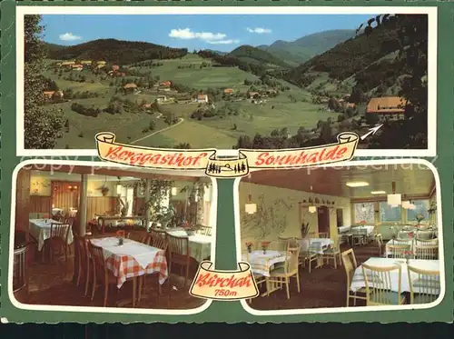 Buerchau Panorama Berggasthof Sonnhalde Gastraeume Kat. Buerchau