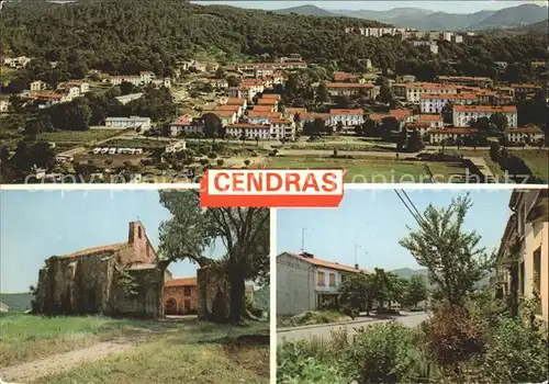 Cendras Vue generale Ancienne Abbaye Jardins et fleurs dans la rue Kat. Cendras