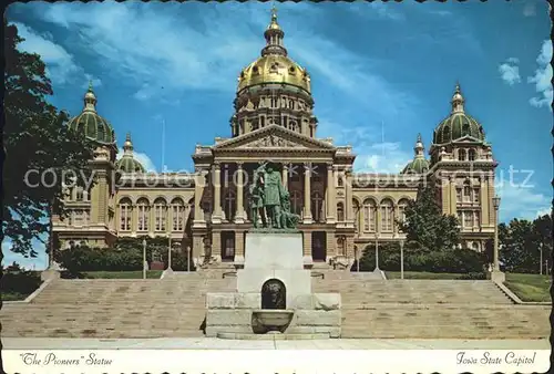 Des Moines Iowa The Pioneers Statue Iowa State Capitol Kat. Des Moines