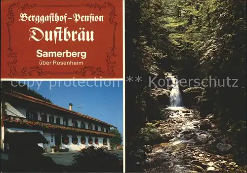 Samerberg Berggasthof Duftbraeu Wasserfall Kat. Samerberg Grainbach