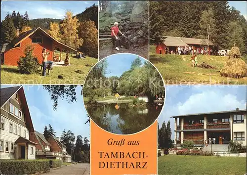 Tambach Dietharz Kratersee Waldhaus HOG Waldbaude Schmalwassergrund Ferienheim des VEB Muehlhausen Kat. Tambach Dietharz