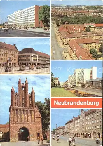 Neubrandenburg Rat des Bezirks Centrum Warenhaus Friedlaender Tor Hotel Vier Tore Ernst Thaelmann Str Kat. Neubrandenburg