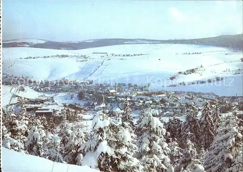 Oberwiesenthal Erzgebirge Winter Panorama Kat. Oberwiesenthal