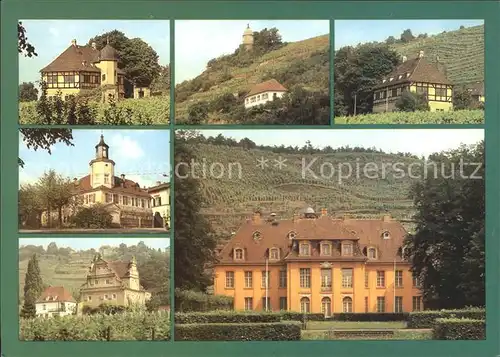 Radebeul Schloss Hofloessnitz Jakobstein Turmhaus Bennoschloesschen Schloss Wackerbarths Ruhe Kat. Radebeul