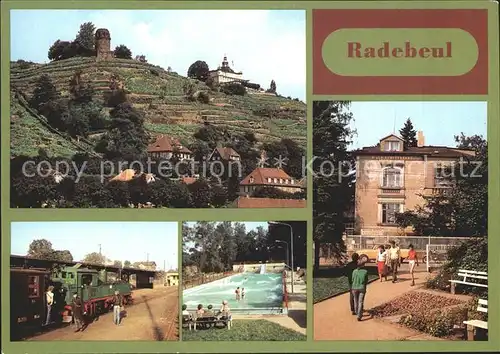 Radebeul Spitzhaus Turm der Jugend Traditionsbahn Bilzbad Indianer Museum Kat. Radebeul