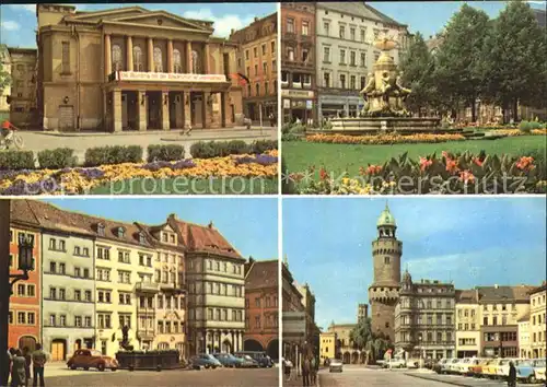Goerlitz Sachsen Gerhart Hauptmann Theater Platz der Befreiung Untermarkt Kaisertrutz Reichenbacher Turm Kat. Goerlitz