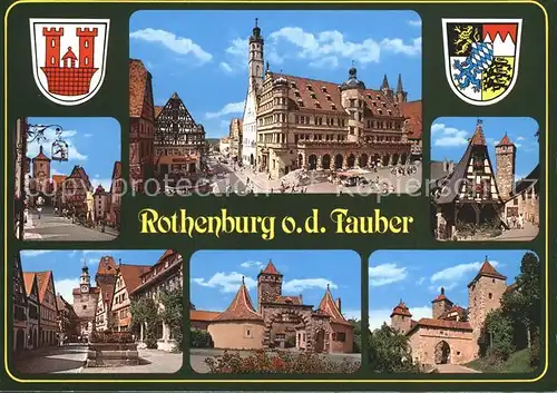 Rothenburg Tauber Sieberstor Ploenlein Rathaus Brunnen Schloss Kat. Rothenburg ob der Tauber