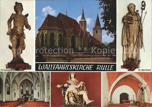 Rulle Wallfahrtskirche Inneres mit Hl Sebastian und Hl Bernhard Kat. Wallenhorst