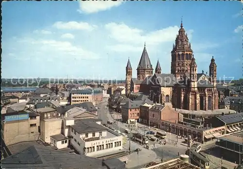 Mainz Rhein Stadtblick Dom