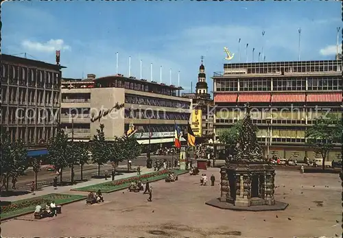 Mannheim Paradeplatz mit Grupello Brunnen Kat. Mannheim