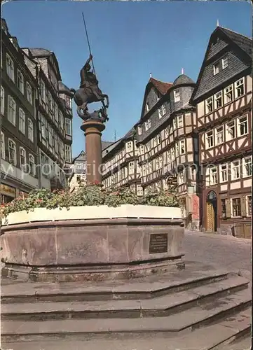 Marburg Lahn Marktbrunnen Kat. Marburg