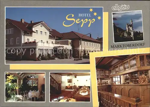 Marktoberdorf Hotel Sepp Restaurant Cafe Gaestezimmer Bar Schloss Kat. Marktoberdorf