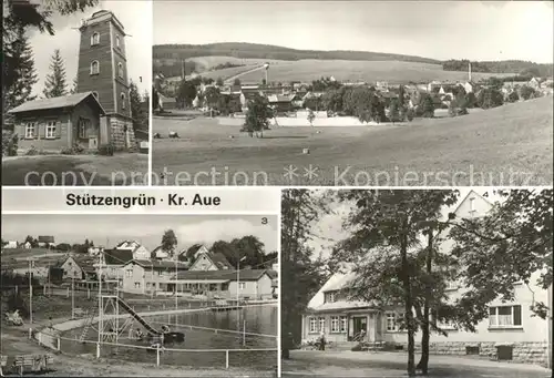 Aue Erzgebirge Kuhberg Aussichtsturm Panorama Naherholungszentrum Berggaststaette Kat. Aue