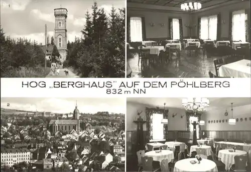 Annaberg Buchholz Erzgebirge HOG Berghaus Poehlberg Aussichtsturm Teilansicht Kat. Annaberg