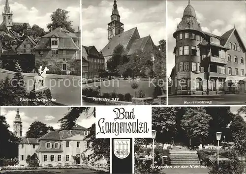 Bad Langensalza Bergkirche Platz der DSF Kurverwaltung Klubhaus Kurgarten Kat. Bad Langensalza