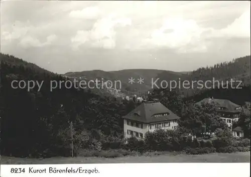 Baerenfels Erzgebirge Teilansicht Kat. Altenberg