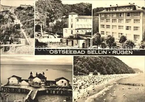 Sellin Ruegen Ostseebad Seebruecke Hotel Strandpartie Kat. Sellin Ostseebad