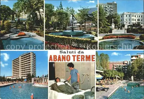 Abano Terme Kurpark Brunnen Swimmingpool Moorbad Kat. Abano Terme