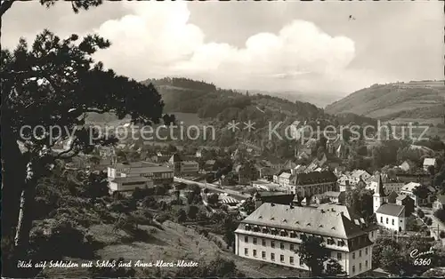 Schleiden Eifel Ortsansicht mit Schloss und Anna Klara Kloster Kat. Schleiden