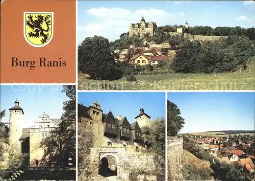 Ranis Burg Verlies mit Hungerturm Ortsansicht Kat. Ranis