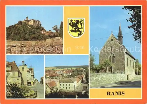Ranis Burg Kirche Poessnecker Strasse Ortsansicht Kat. Ranis