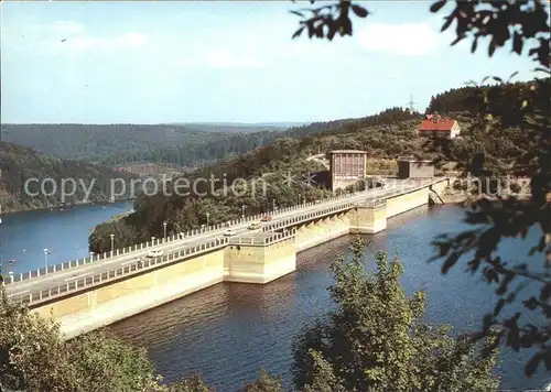 Rappbodetalsperre Sperrmauer Stausee Kat. Hasselfelde