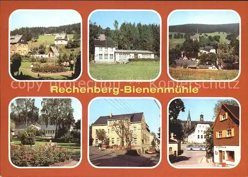 Rechenberg Bienenmuehle Osterzgebirge Parkanlage Cafe Waldbad Hallenschwimmbad Ferienheim zur Post Oberschule Kat. Rechenberg Bienenmuehle