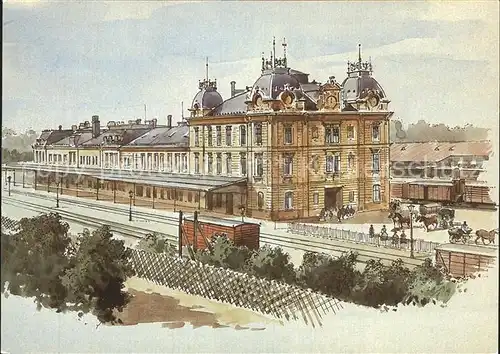 Plauen Vogtland Bahnhof um 1900 Repro Kat. Plauen