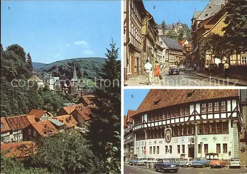 Stolberg Harz Ortsansicht mit Kirche FDGB Erholungsheim Comenius Rathaus Fachwerkhaus Kat. Stolberg Harz