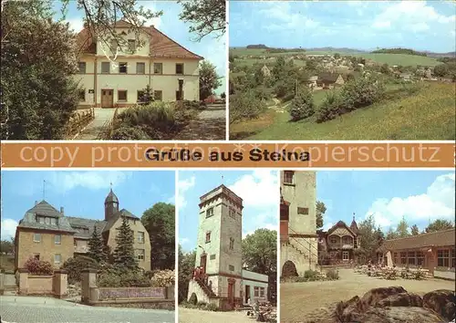 Steina Pulsnitz Jugendherberge Teilansicht Polytechnische Oberschule Aussichtsturm Schwedenstein Berggaststaette Kat. Steina Pulsnitz