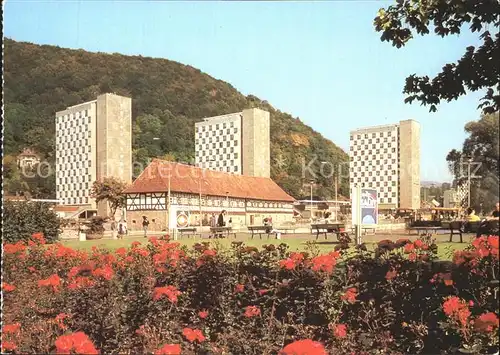 Suhl Thueringer Wald Waffenmuseum und Hochhaeuser Kat. Suhl