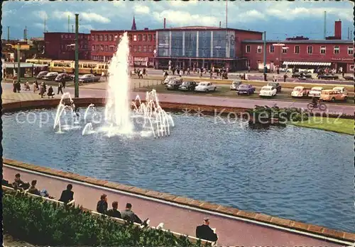 Dortmund Hauptbahnhof Wasserspiele Kat. Dortmund