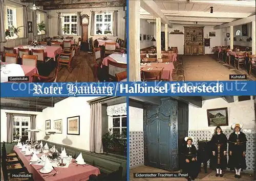 Witzwort Roter Haubarg Restaurant Cafe Museum Historischer Bauernhof Halbinsel Eiderstedt Trachten Pesel Kat. Witzwort