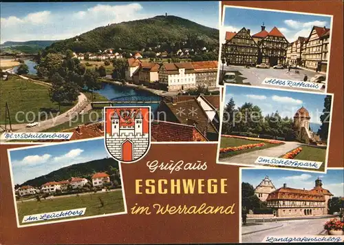 Eschwege Werra Altes Rathaus Schlosspark Landgrafenschloss Leuchtberg Kat. Eschwege