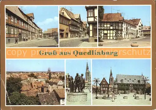 Quedlinburg Poelkestrasse Marktstrasse Carl Ritter Strasse Muenzenberger Musikanten Markt Kat. Quedlinburg