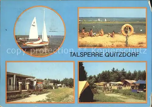 Kollm Segelboote Badestrand Bungalowsiedlung Campingplatz Talsperre Kat. Quitzdorf See