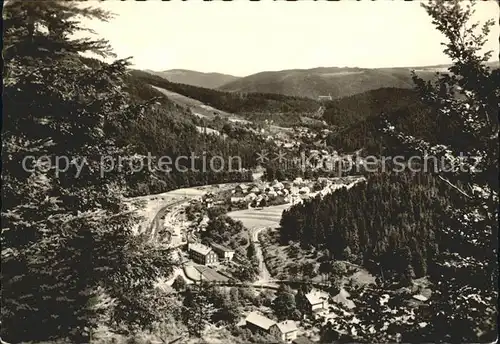 Sitzendorf Thueringen Panorama Blick vom Johannisberg Kat. Sitzendorf Schwarzatal