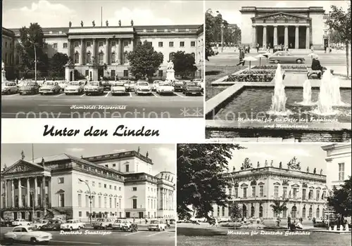 Berlin Unter den Linden Humboldt Universitaet Mahnmal Oper Museum Kat. Berlin