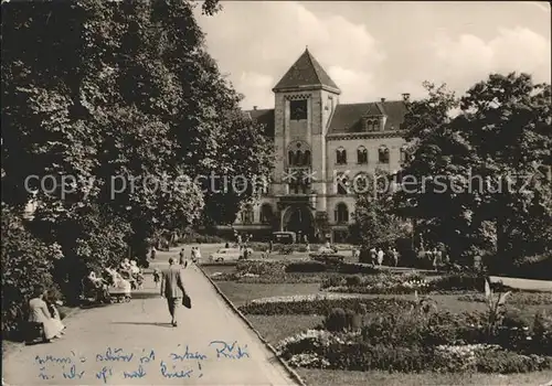 Halle Saale Parkanlagen an der Hauptpost Kat. Halle