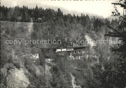 Tanneberg Triebischtal Triebischtalbaude Gaststaette Sommerfrische Handabzug Kat. Triebischtal